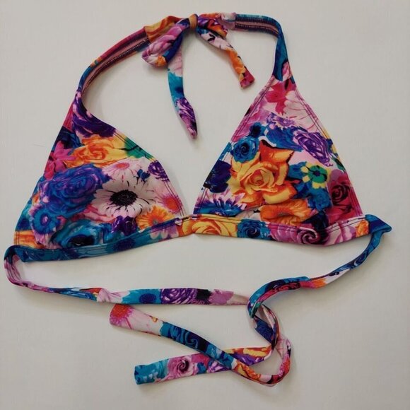 Candies Floral Bikini 2 Piece Swimsuit XL Bold Colorful Print - Picture 2 of 10